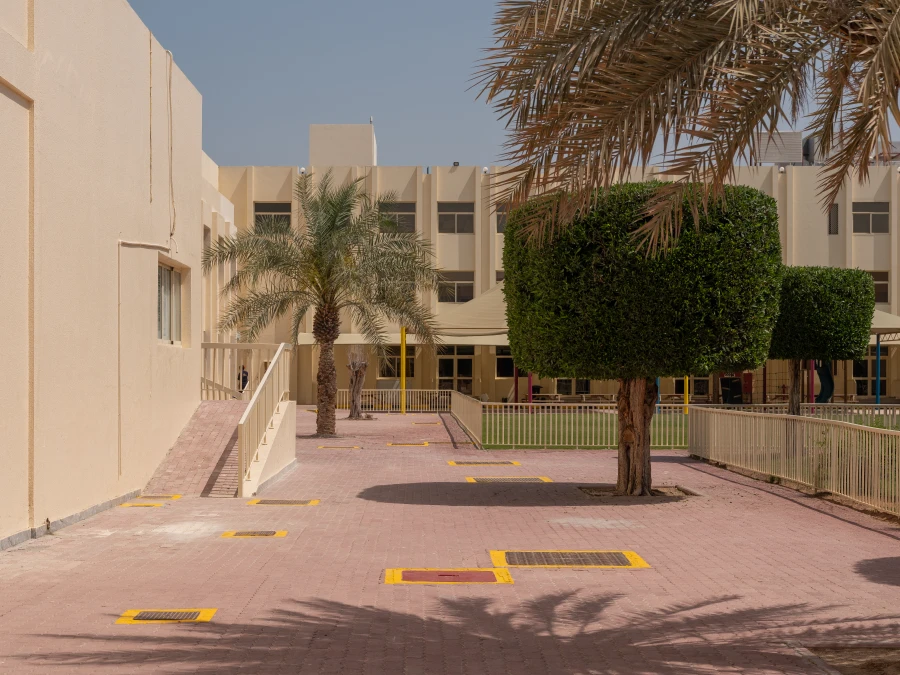 our WellSpring Private School campus meeting area outside the play area